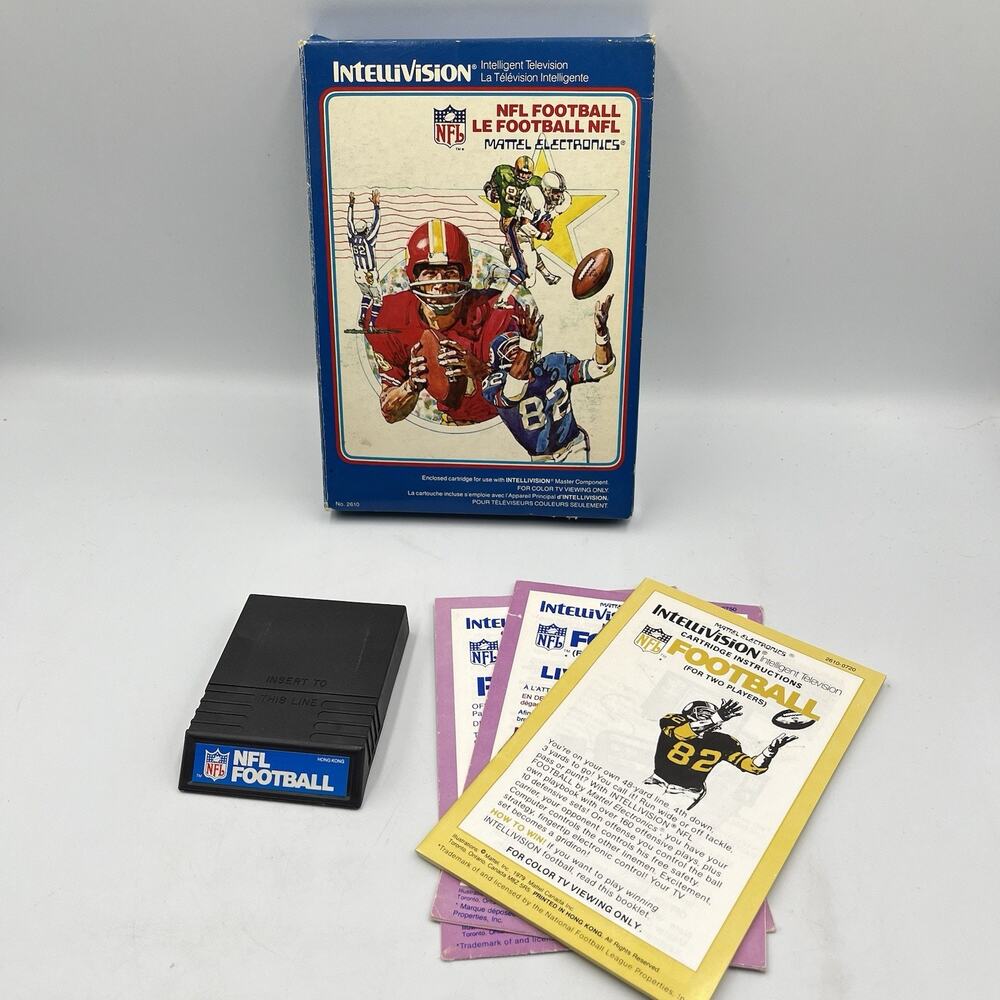 NFL Football Intellivision Game - Boxed, Manual Included!